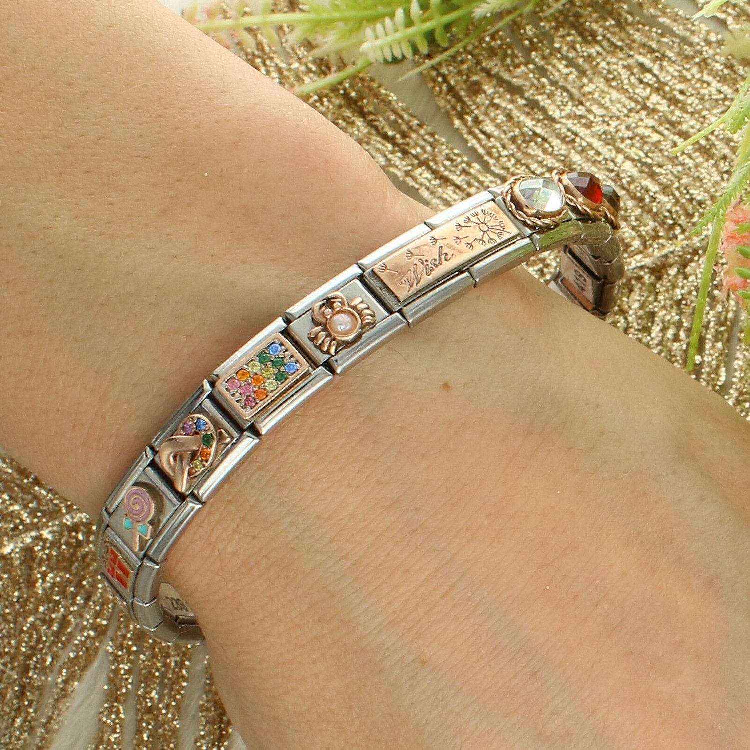 Nomination - Link 9K zawieszka różowe złoto 'Krab z białą perłą' 430511 01 biżuteria nomination nomination zawieszki nomination baza.jpg